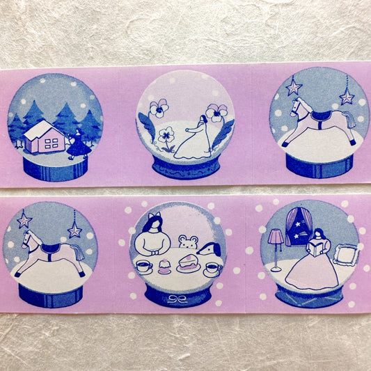 Kin.iro.hitode - Snow Globe Collection label sticker roll SAMPLES