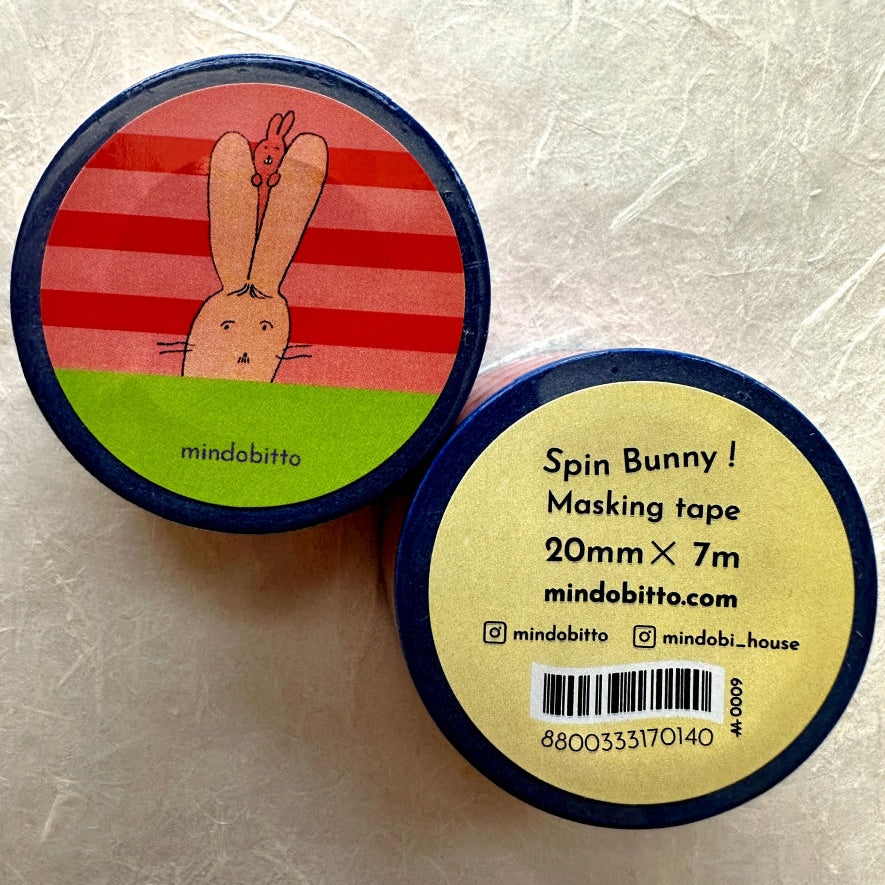 mindobitto - Spin Bunny! washi tape SAMPLES