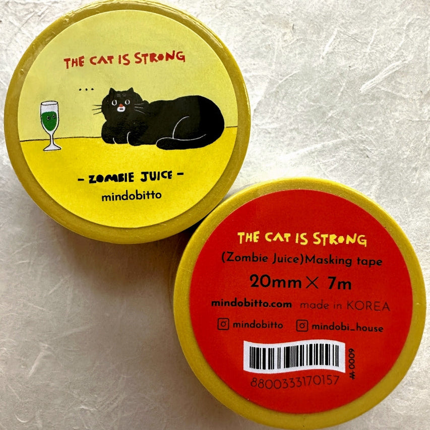 mindobitto - The Cat Is Strong: Zombie Juice washi tape SAMPLES