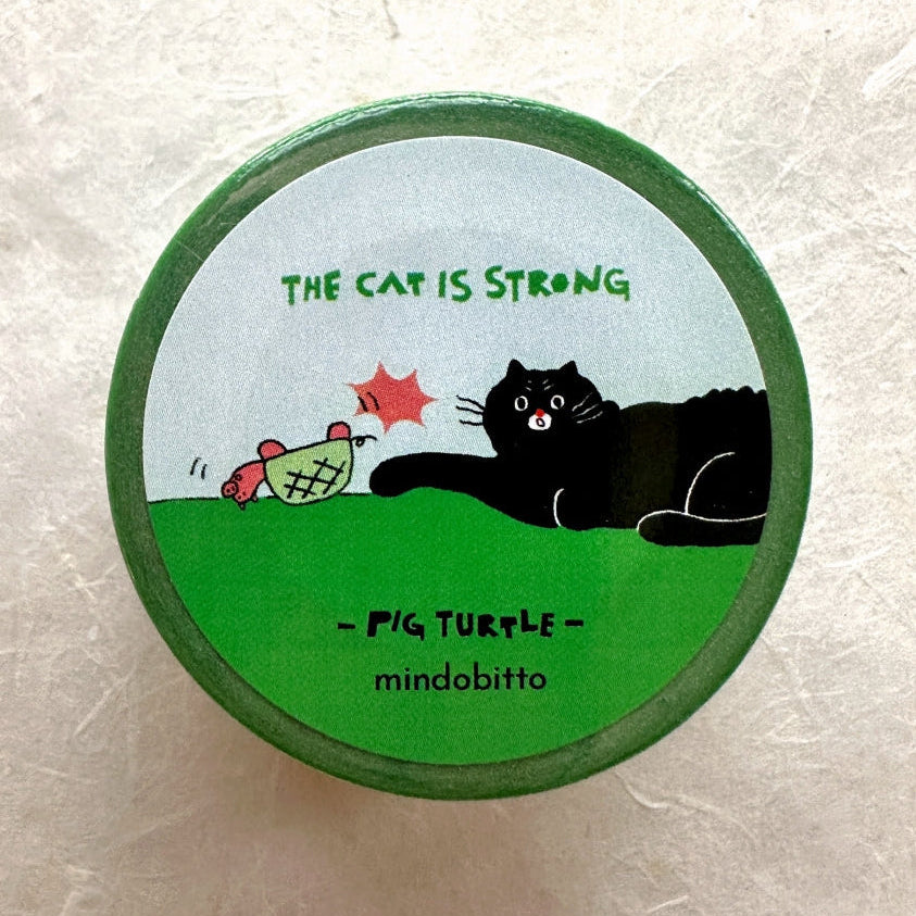 mindobitto - The Cat Is Strong: Pig Turtle washi tape SAMPLES
