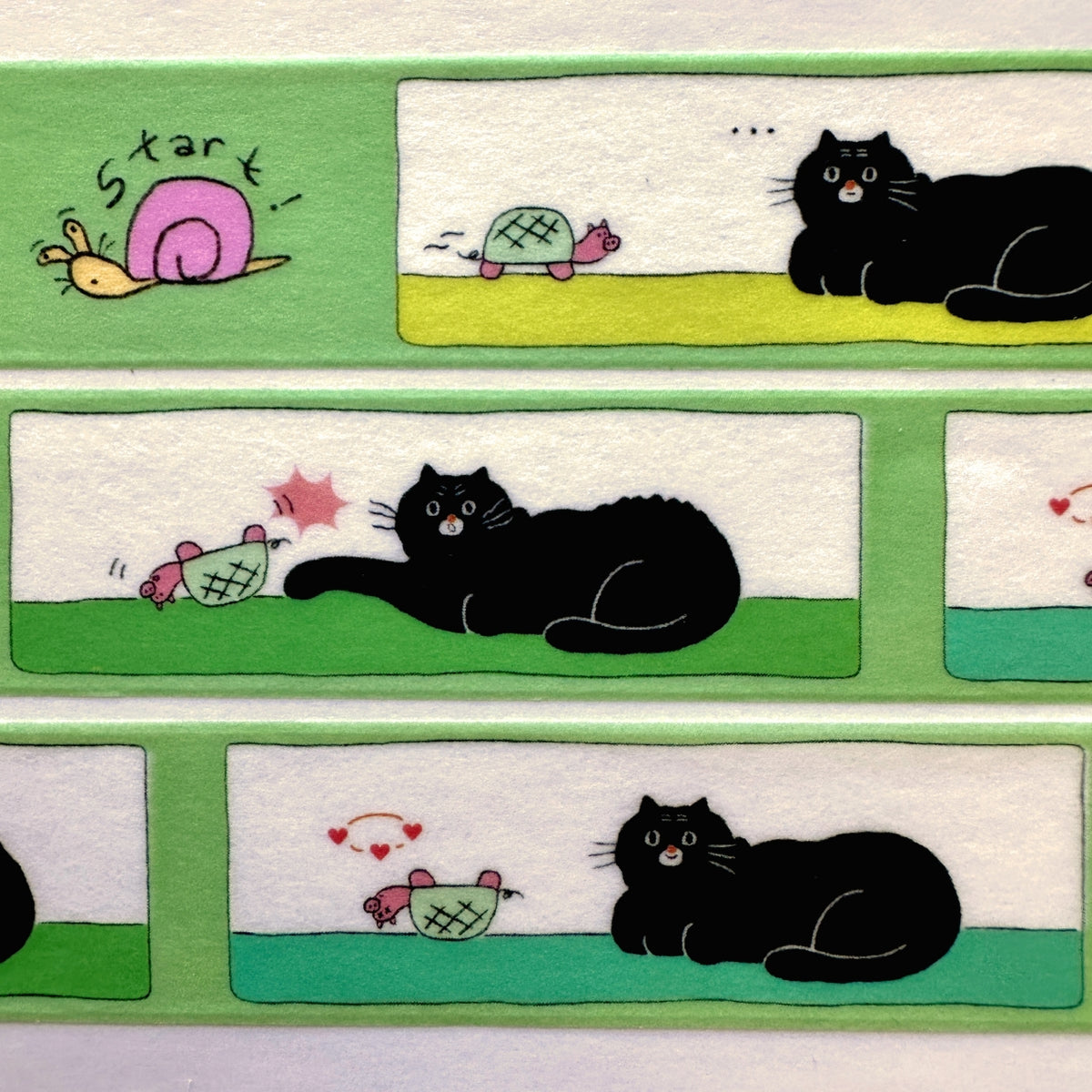 mindobitto - The Cat Is Strong: Pig Turtle washi tape SAMPLES
