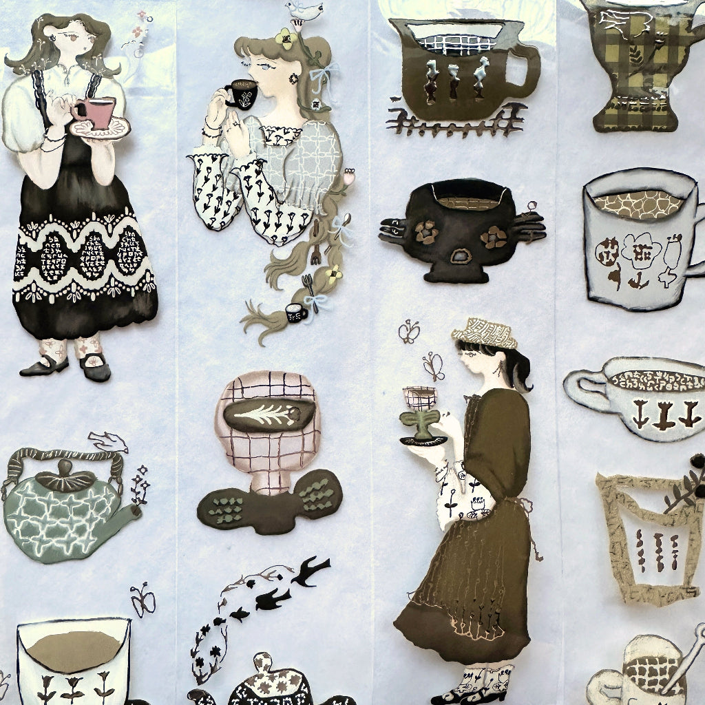 misshoegg - Drink Many Cups of Coffee laser silver PET tape SAMPLES