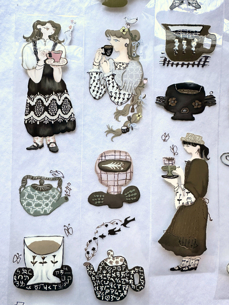 misshoegg - Drink Many Cups of Coffee laser silver PET tape SAMPLES