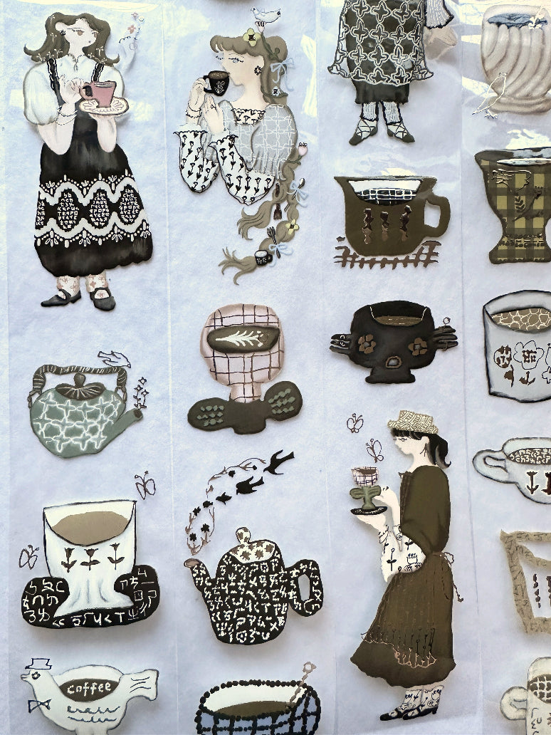 misshoegg - Drink Many Cups of Coffee laser silver PET tape SAMPLES
