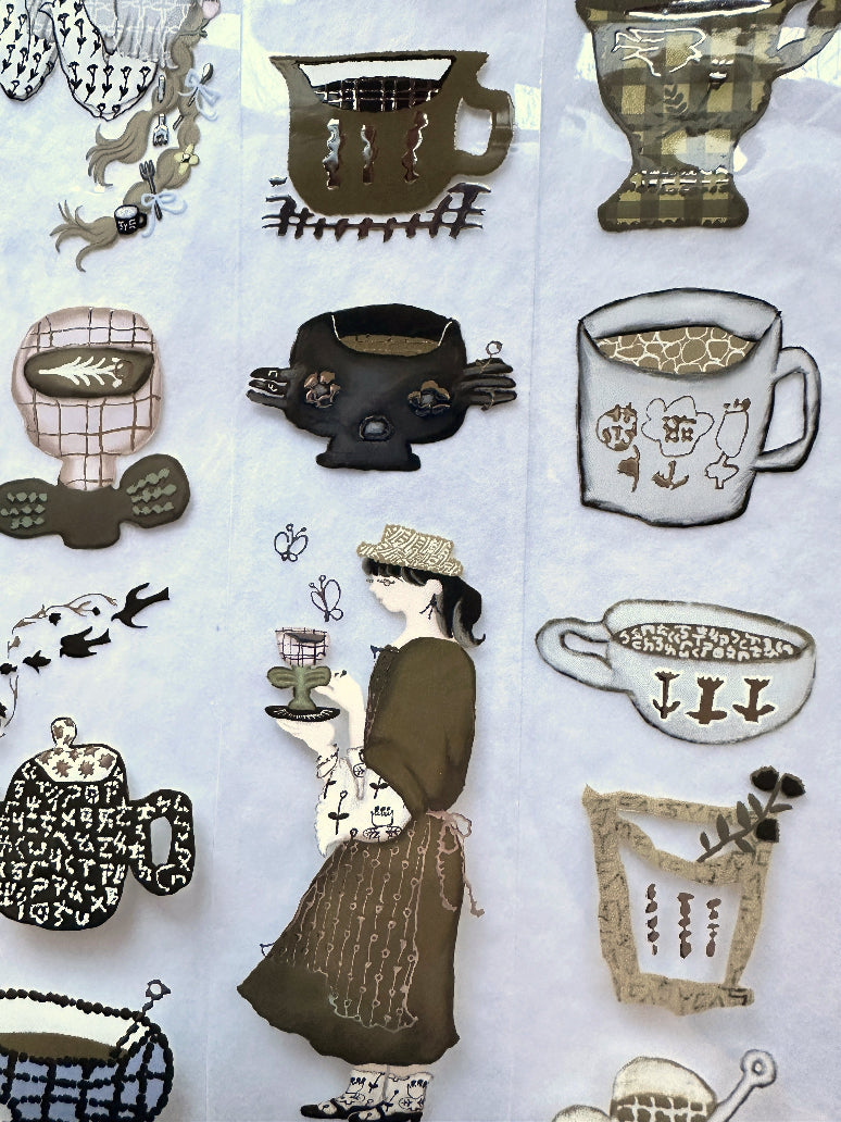 misshoegg - Drink Many Cups of Coffee laser silver PET tape SAMPLES