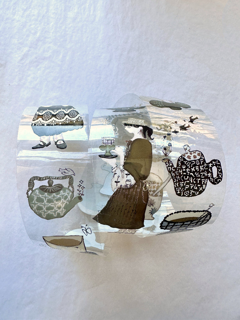 misshoegg - Drink Many Cups of Coffee laser silver PET tape SAMPLES