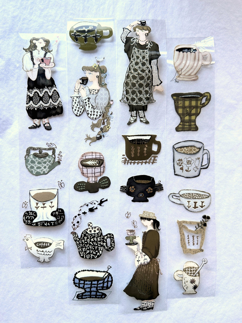 misshoegg - Drink Many Cups of Coffee laser silver PET tape SAMPLES