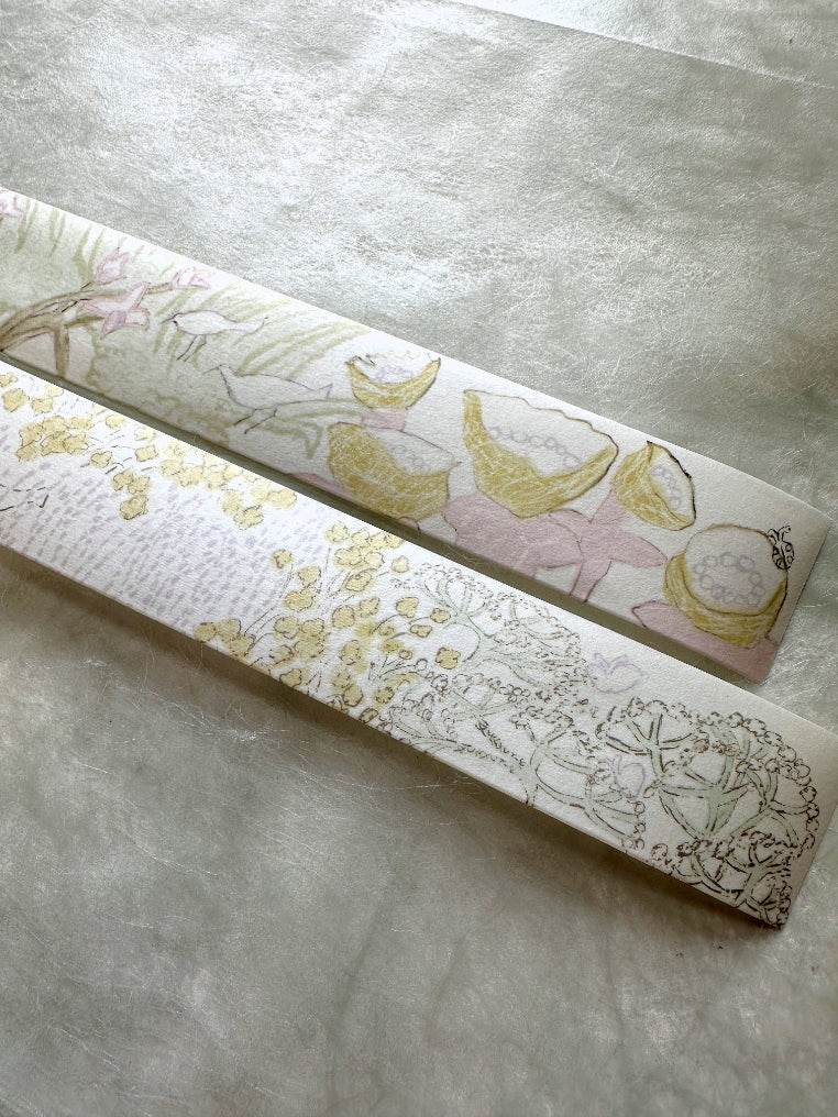 misshoegg - Memory Flower Shadow washi tape SAMPLES