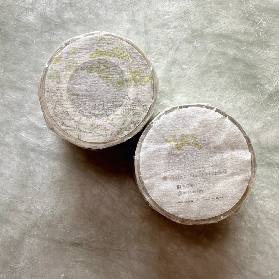misshoegg - Memory Flower Shadow washi tape SAMPLES