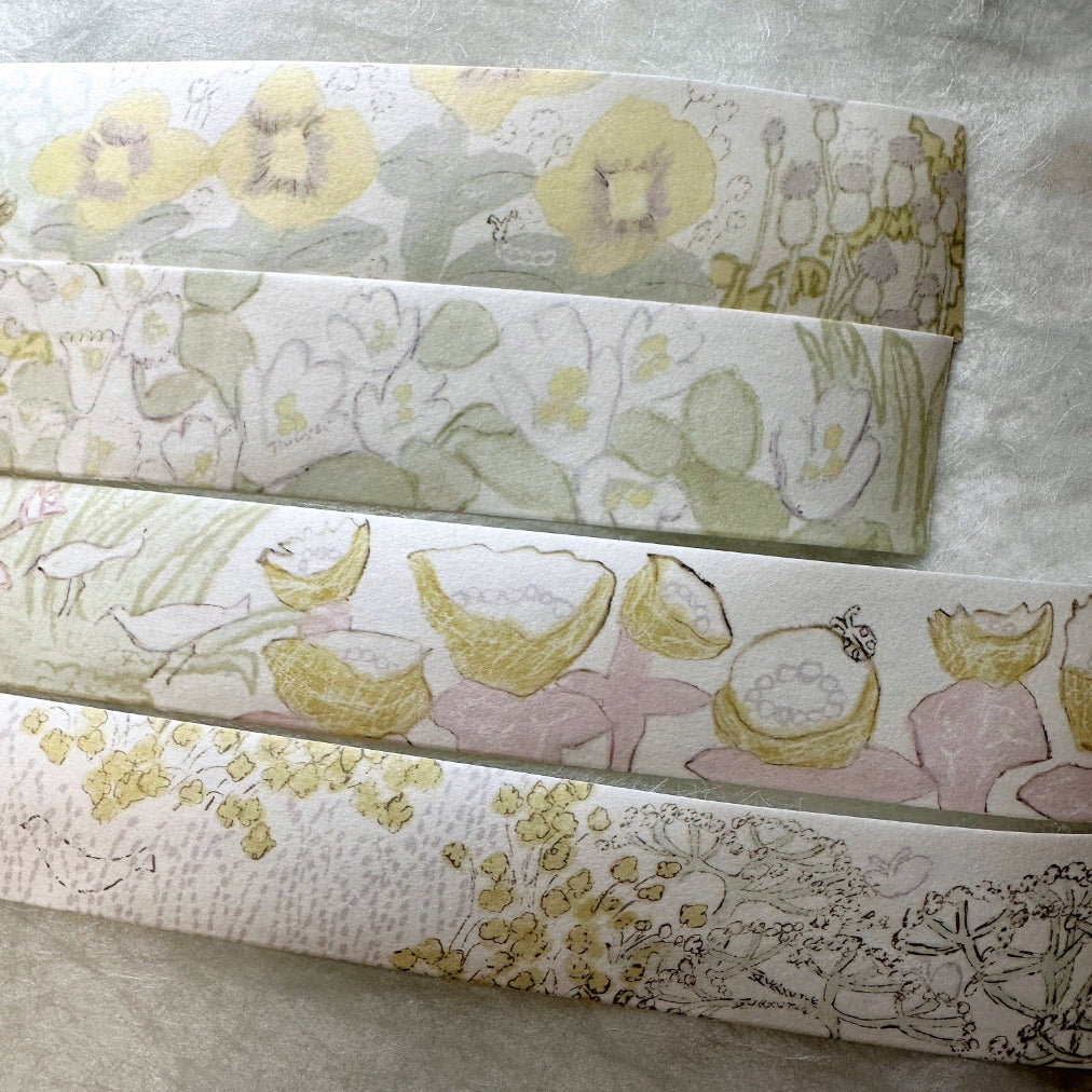 misshoegg - Memory Flower Shadow washi tape SAMPLES