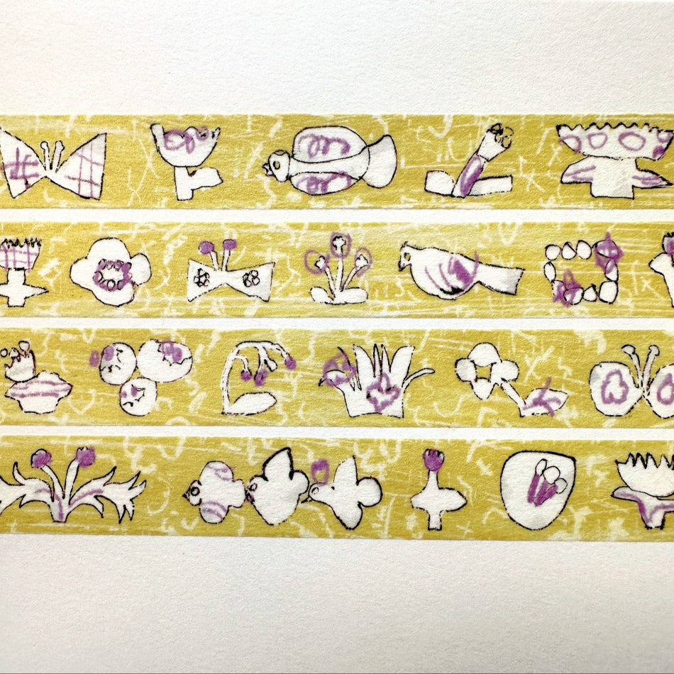 misshoegg - Little Yellow Flower washi tape SAMPLES
