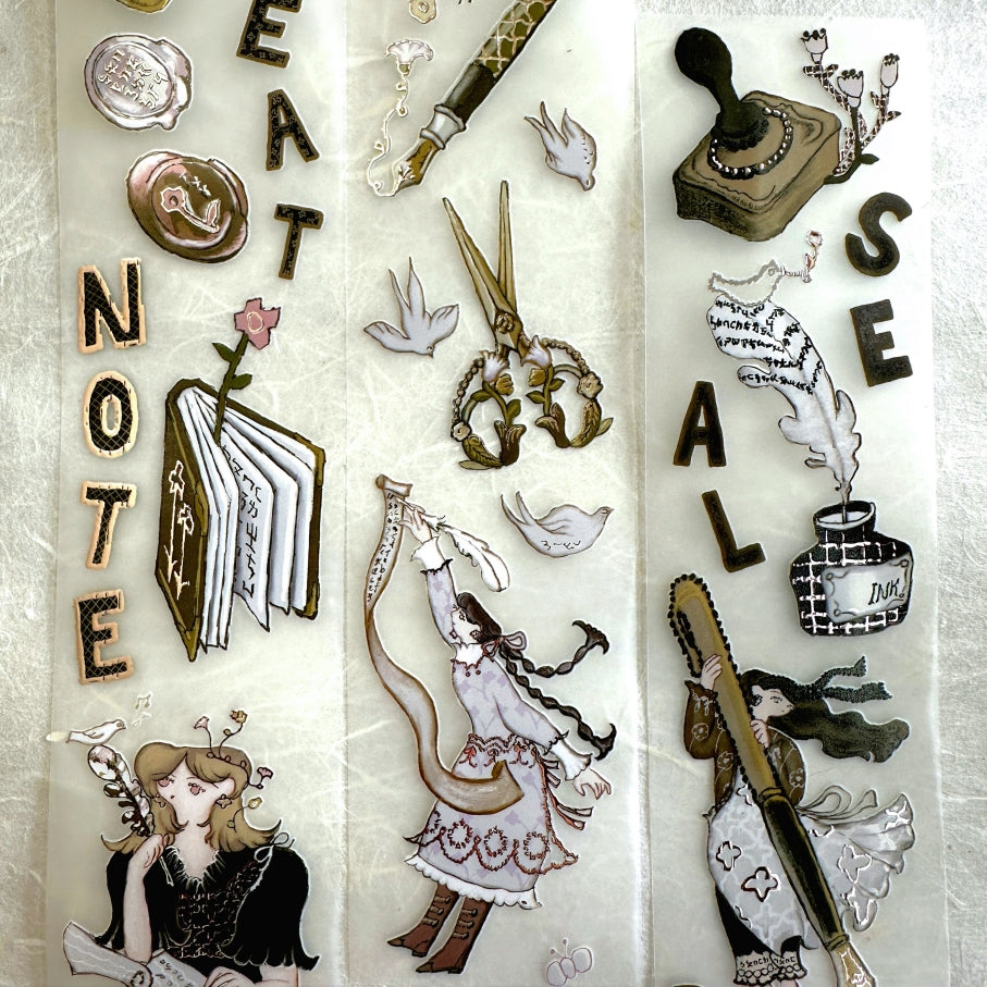 Misshoegg x Stationery Lover Market - Girl's Stationery Day rose-gold PET tape SAMPLES