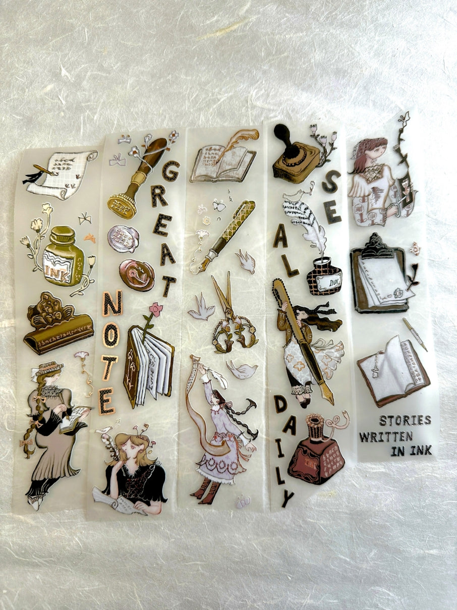 Misshoegg x Stationery Lover Market - Girl's Stationery Day rose-gold PET tape SAMPLES