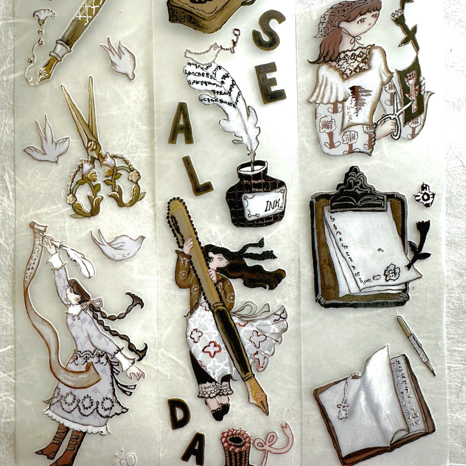 Misshoegg x Stationery Lover Market - Girl's Stationery Day rose-gold PET tape SAMPLES