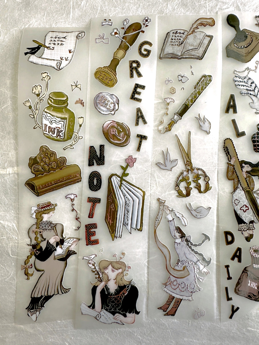 Misshoegg x Stationery Lover Market - Girl's Stationery Day rose-gold PET tape SAMPLES