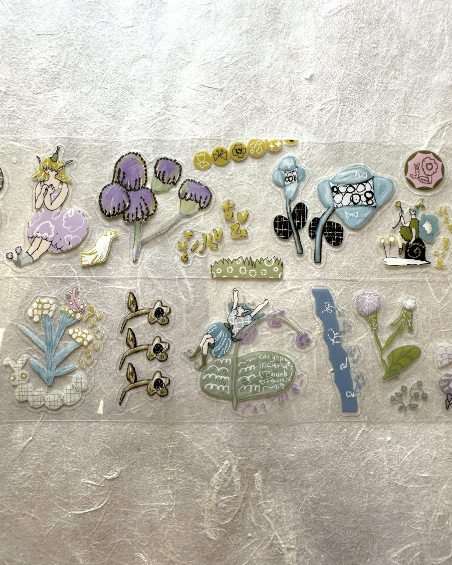 Misshoegg - Field Flower Fairies kiss-cut PET tape SAMPLES