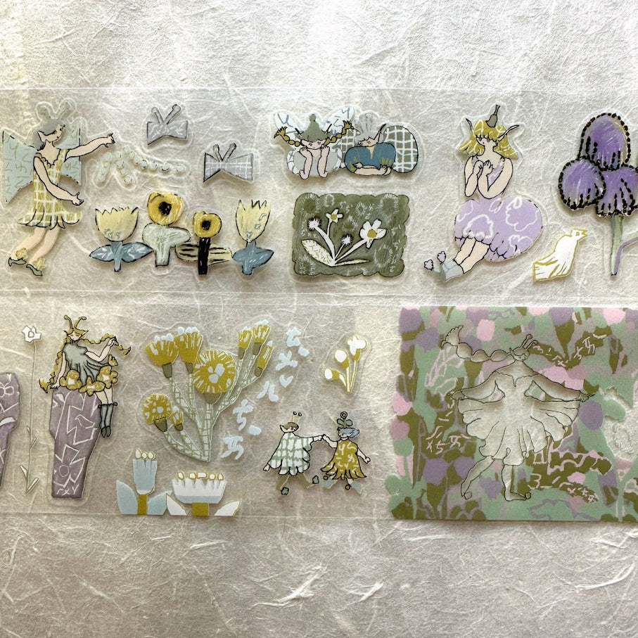 Misshoegg - Field Flower Fairies kiss-cut PET tape SAMPLES