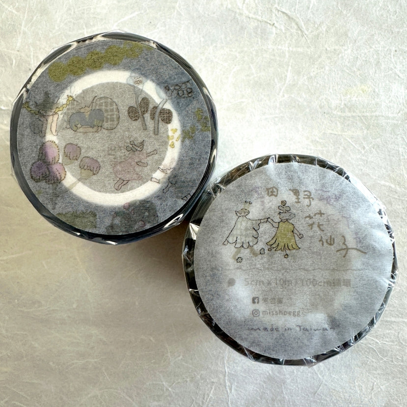 Misshoegg - Field Flower Fairies kiss-cut PET tape SAMPLES