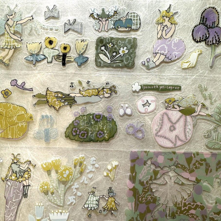 Misshoegg - Field Flower Fairies kiss-cut PET tape SAMPLES