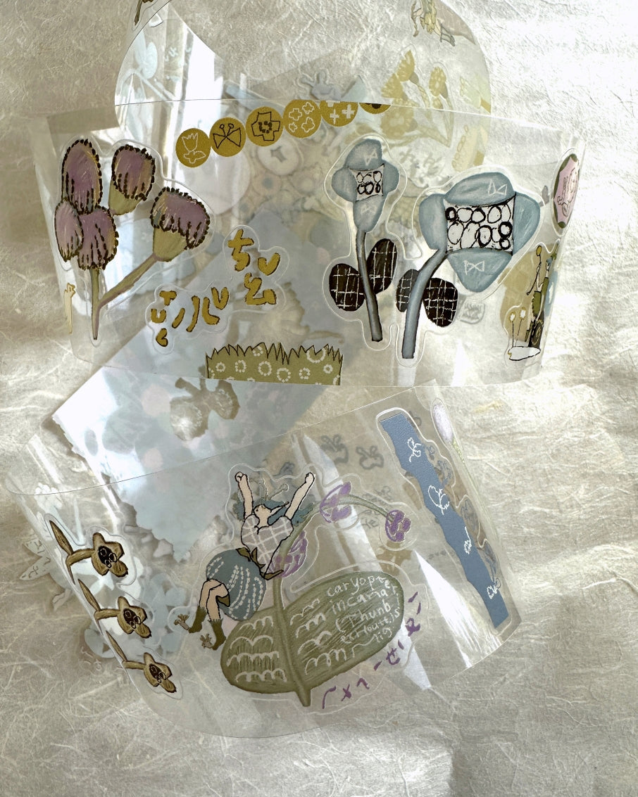 Misshoegg - Field Flower Fairies kiss-cut PET tape SAMPLES