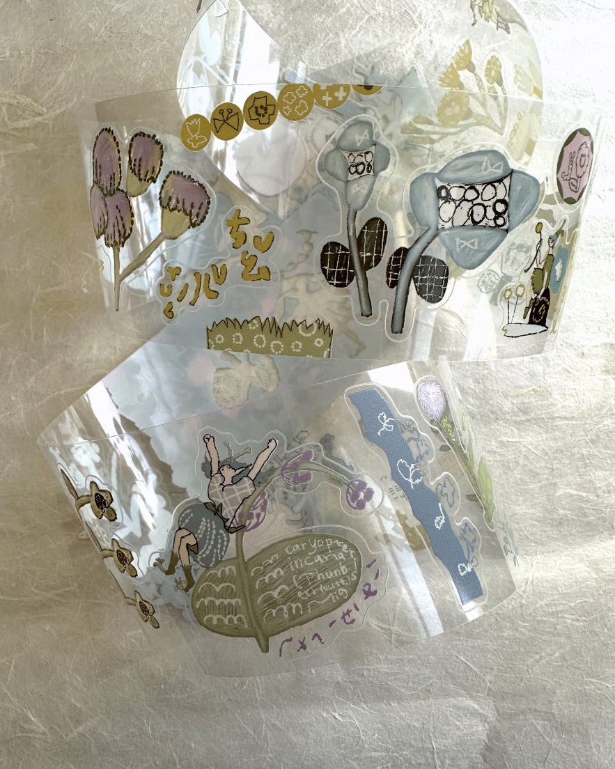 Misshoegg - Field Flower Fairies kiss-cut PET tape SAMPLES