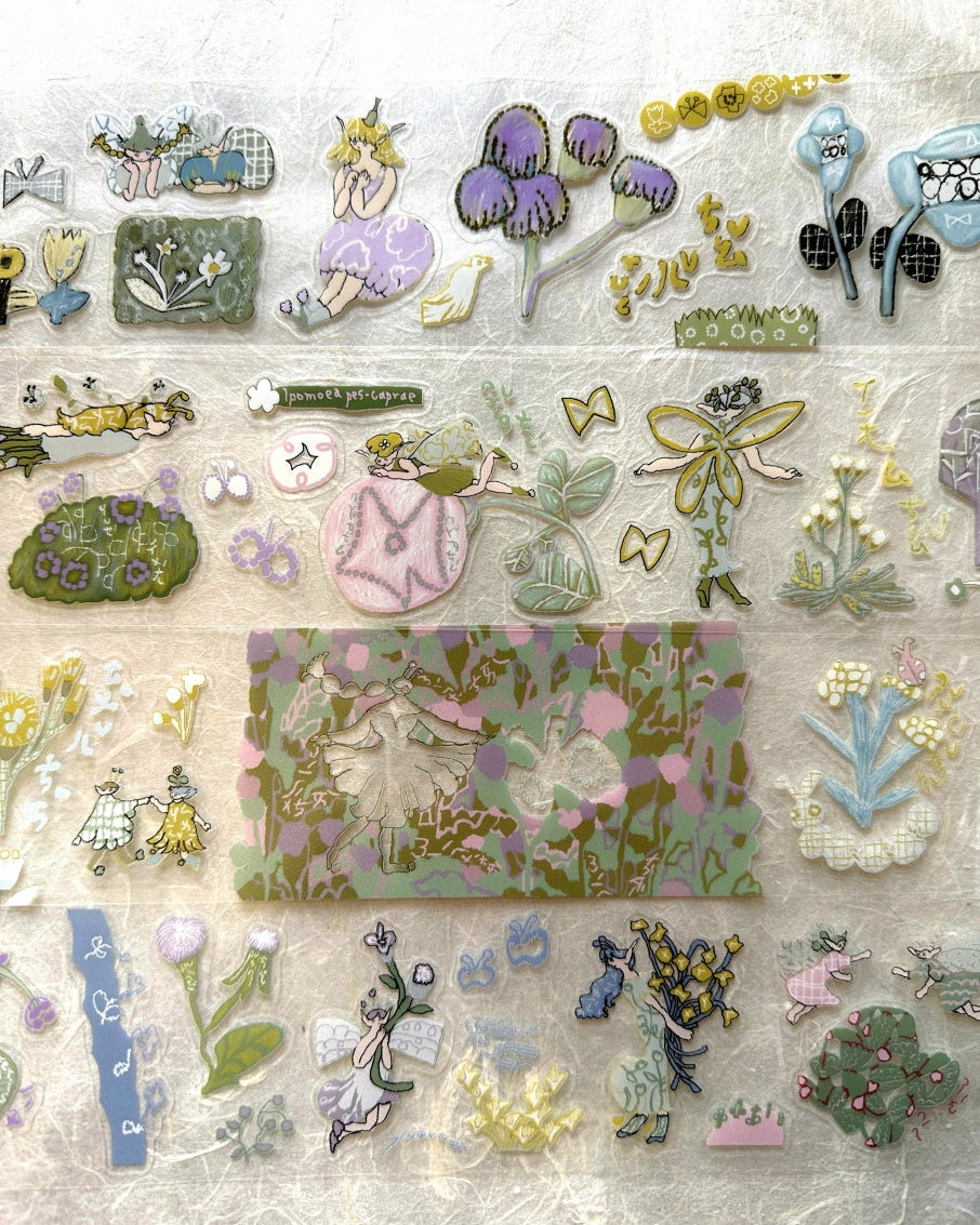 Misshoegg - Field Flower Fairies kiss-cut PET tape SAMPLES