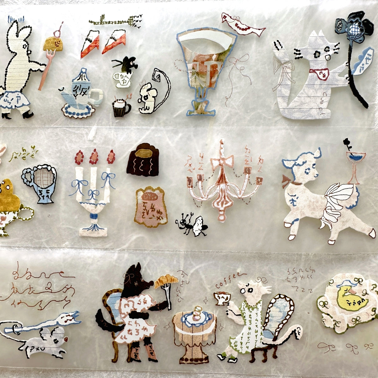 Misshoegg - Little Party Guests rose-gold PET tape SAMPLES