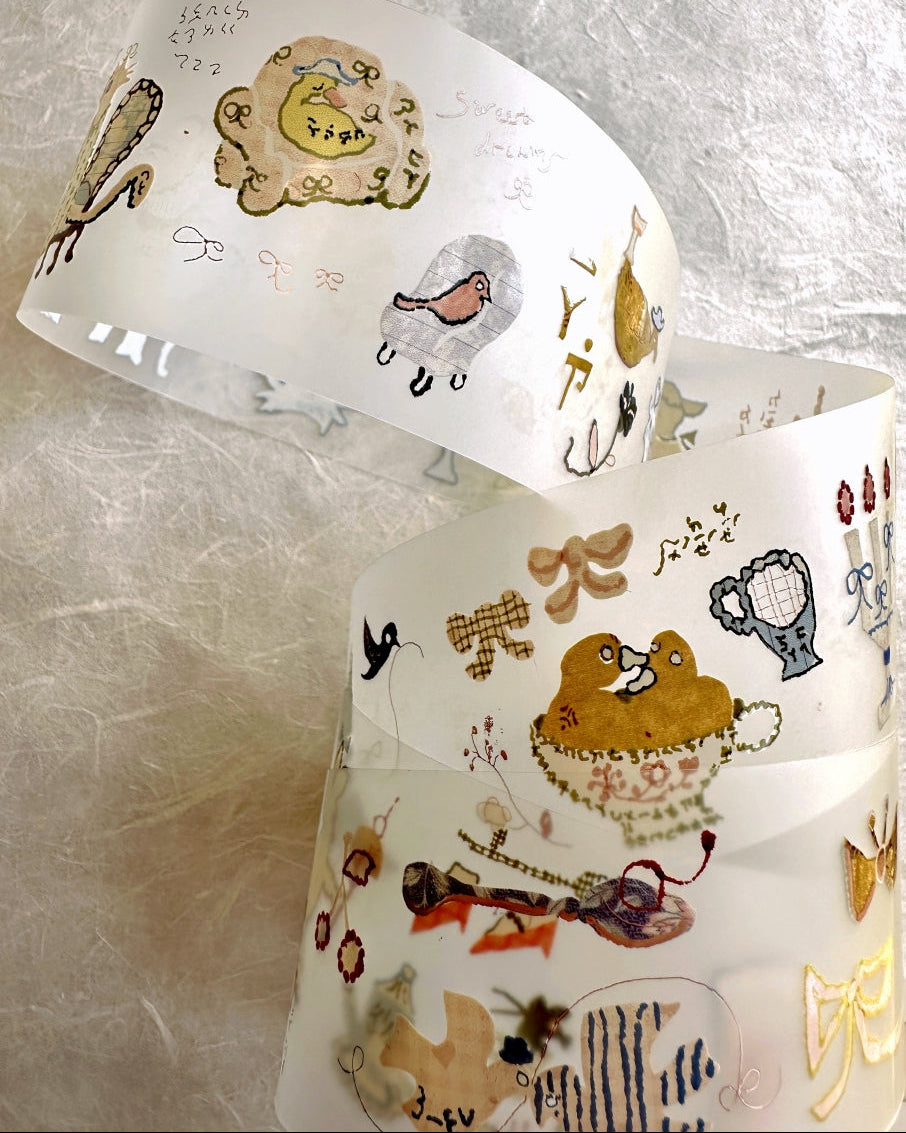 Misshoegg - Little Party Guests rose-gold PET tape SAMPLES