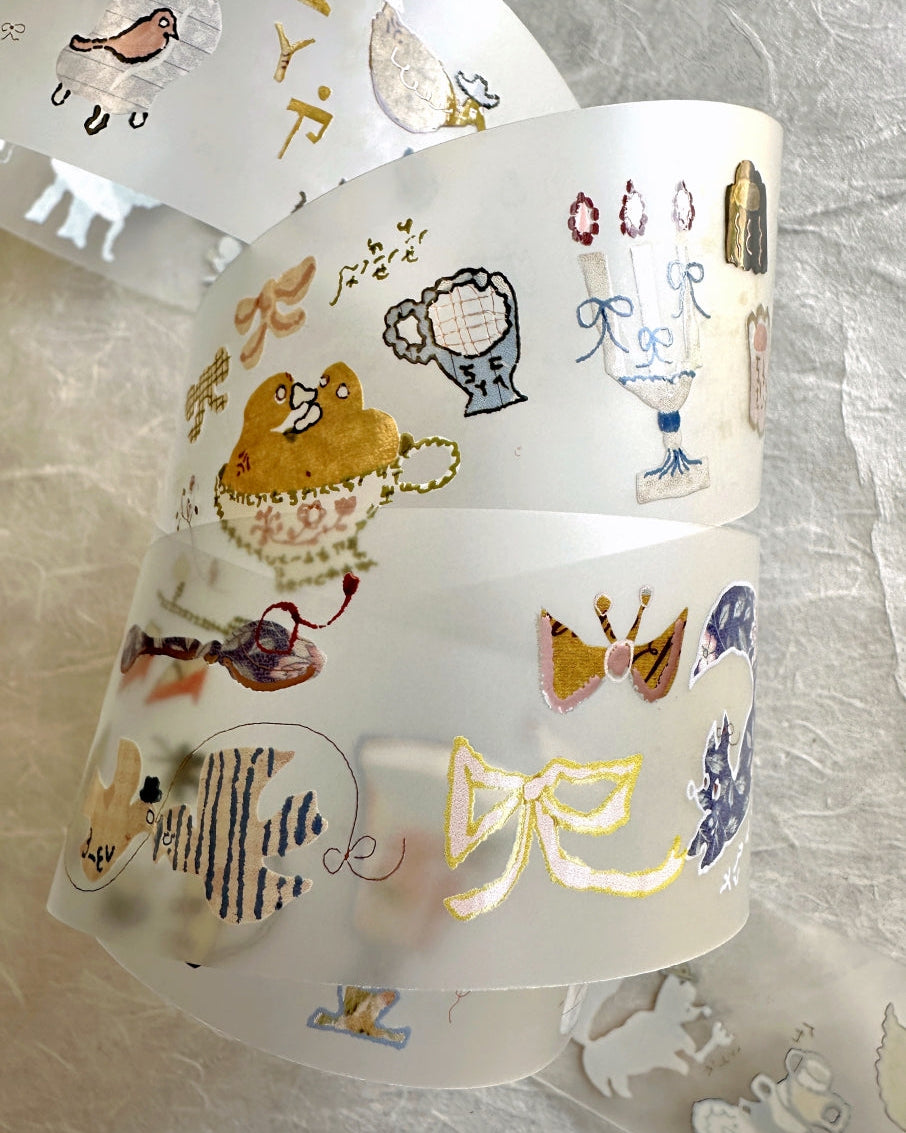 Misshoegg - Little Party Guests rose-gold PET tape SAMPLES