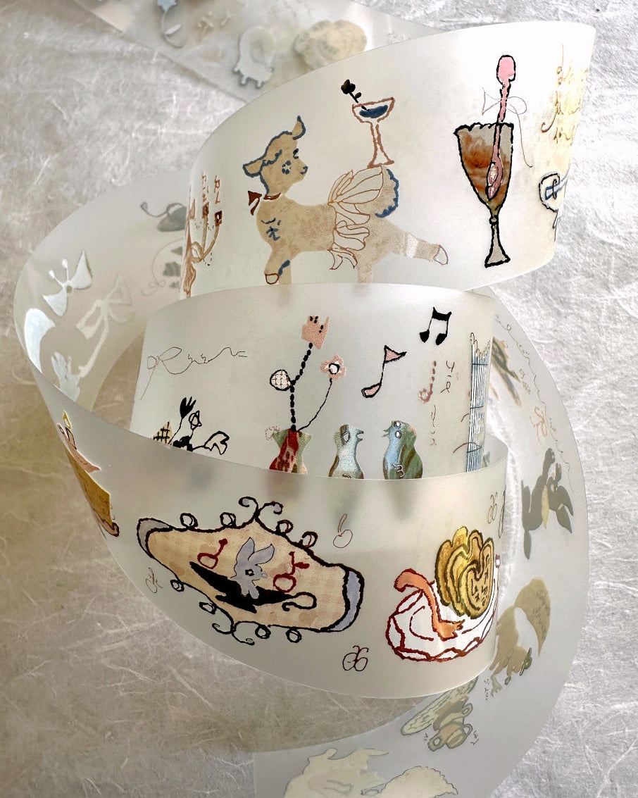 Misshoegg - Little Party Guests rose-gold PET tape SAMPLES