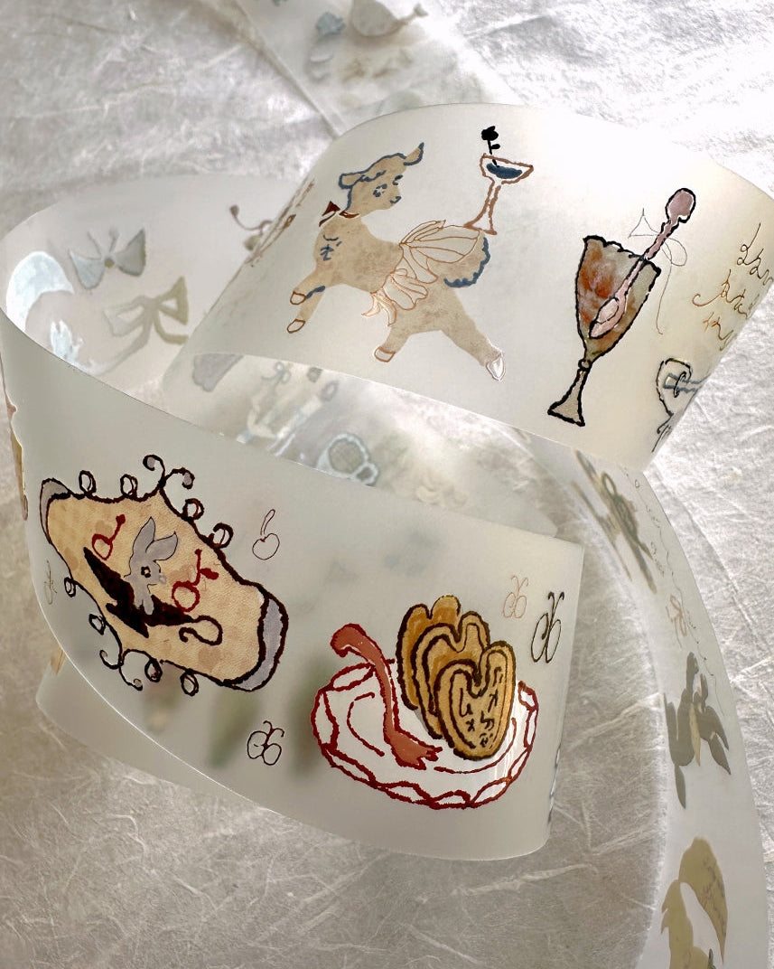 Misshoegg - Little Party Guests rose-gold PET tape SAMPLES