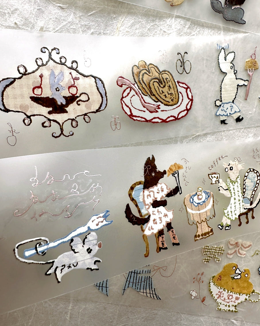 Misshoegg - Little Party Guests rose-gold PET tape SAMPLES