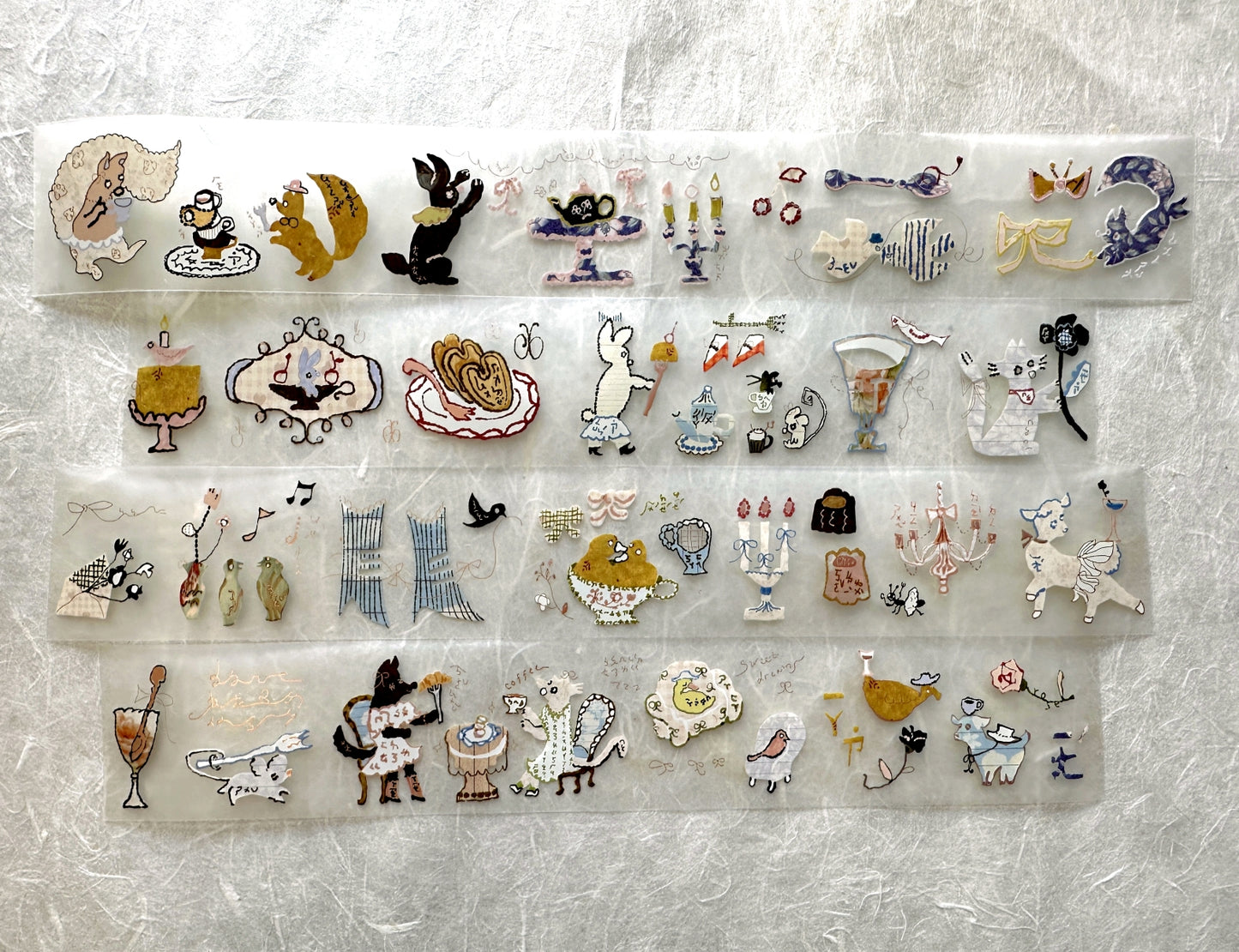 Misshoegg - Little Party Guests rose-gold PET tape SAMPLES