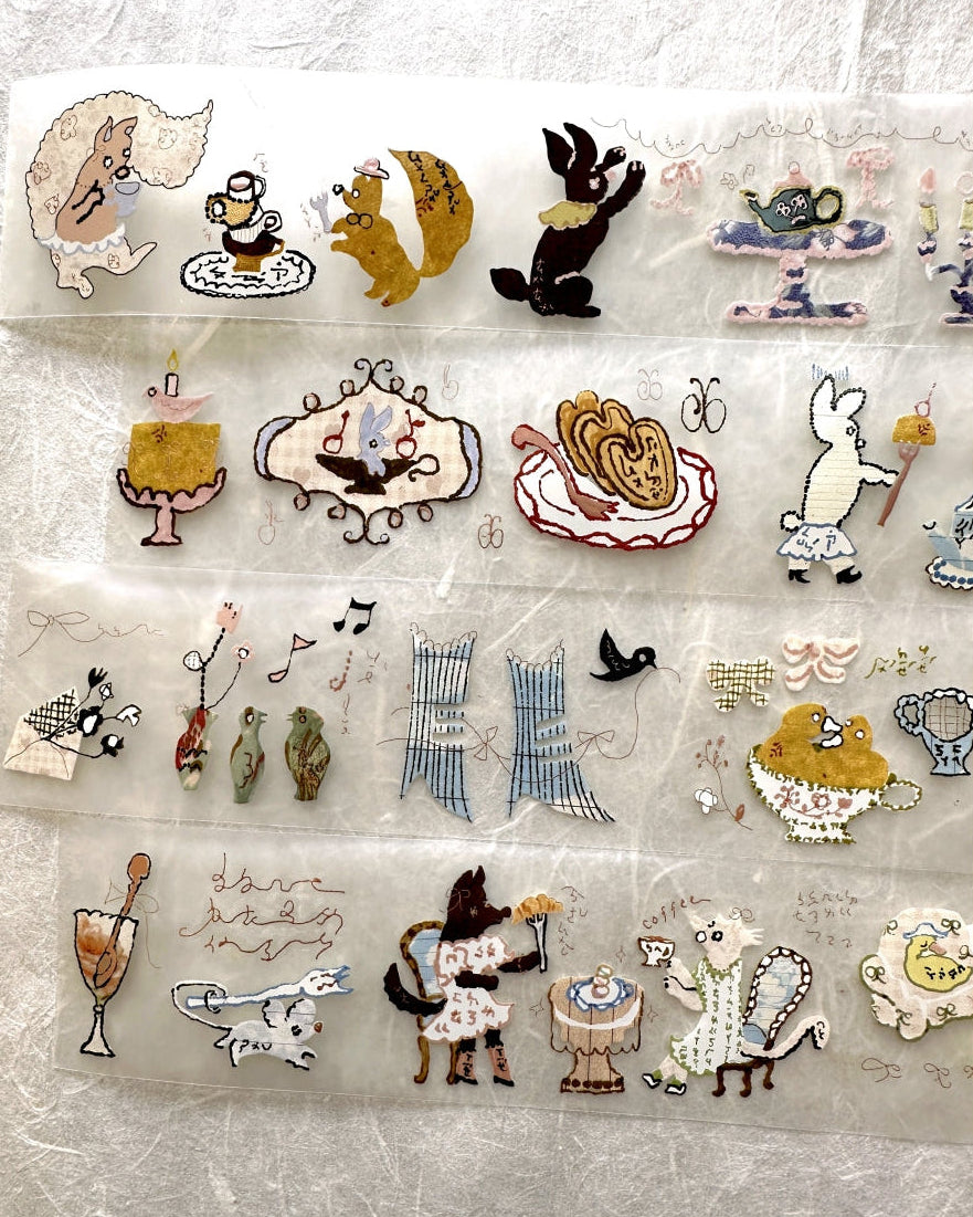 Misshoegg - Little Party Guests rose-gold PET tape SAMPLES