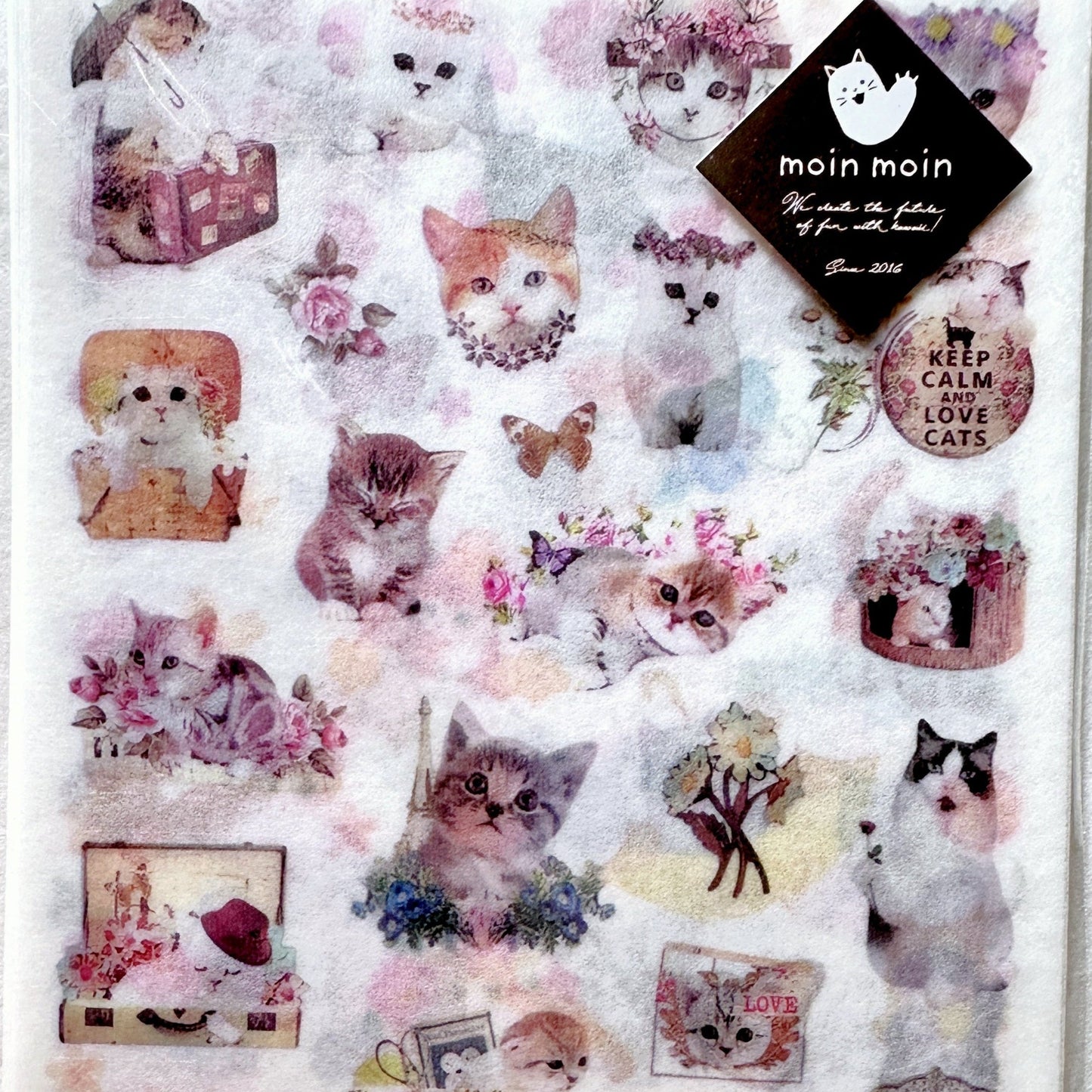 Moin moin - Cat Zanmai washi stickers
