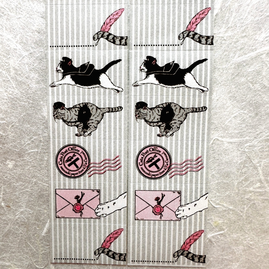 Nemunoki x Via Carousel - Cat's Post Office label sticker roll SAMPLES