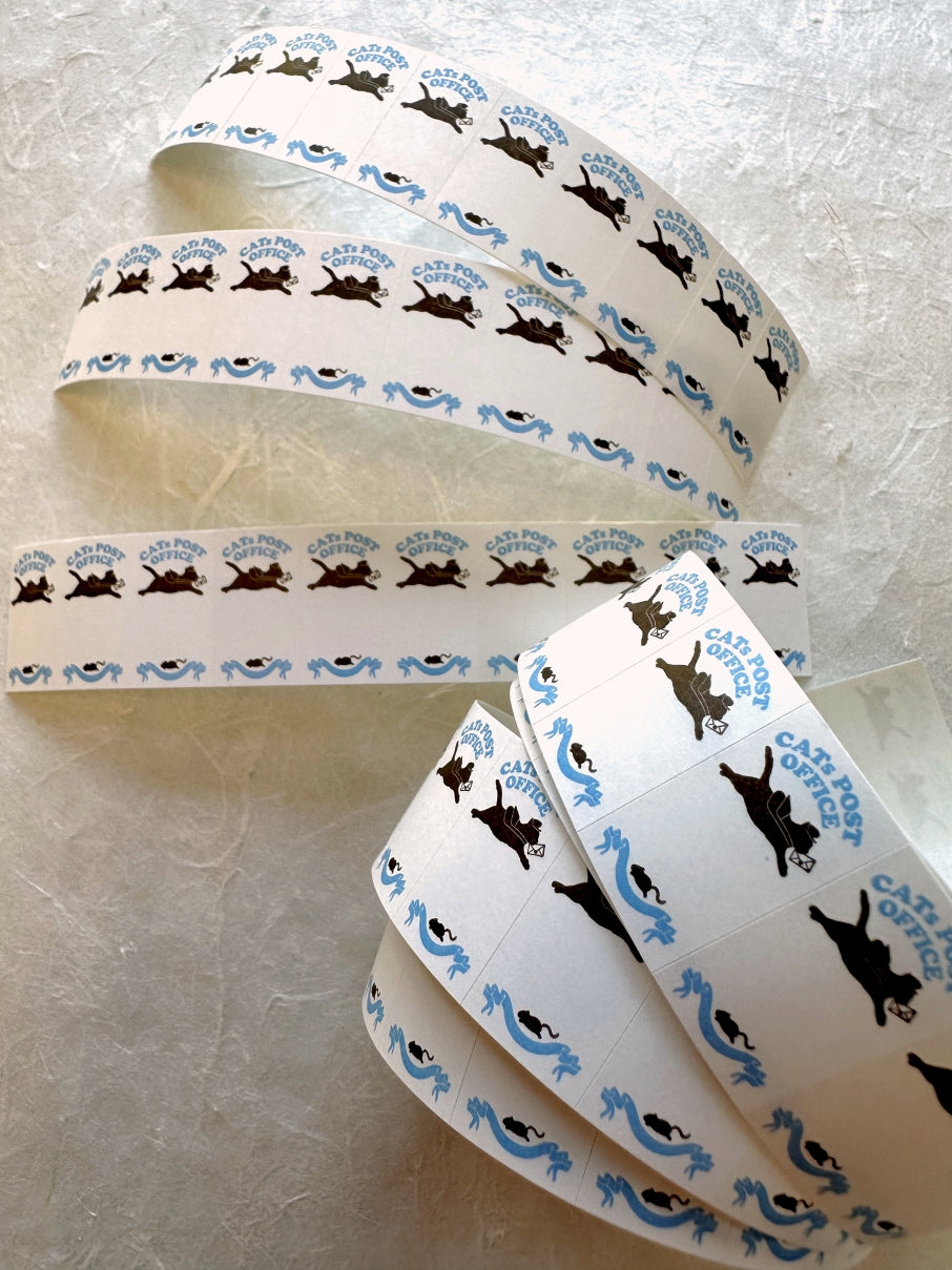 Nemunoki x Via Carousel - Cat's Post Office ver. 2 label sticker roll SAMPLES