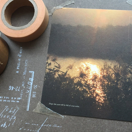 p.palette - Vintage Brown & Lime Green washi tape SAMPLES