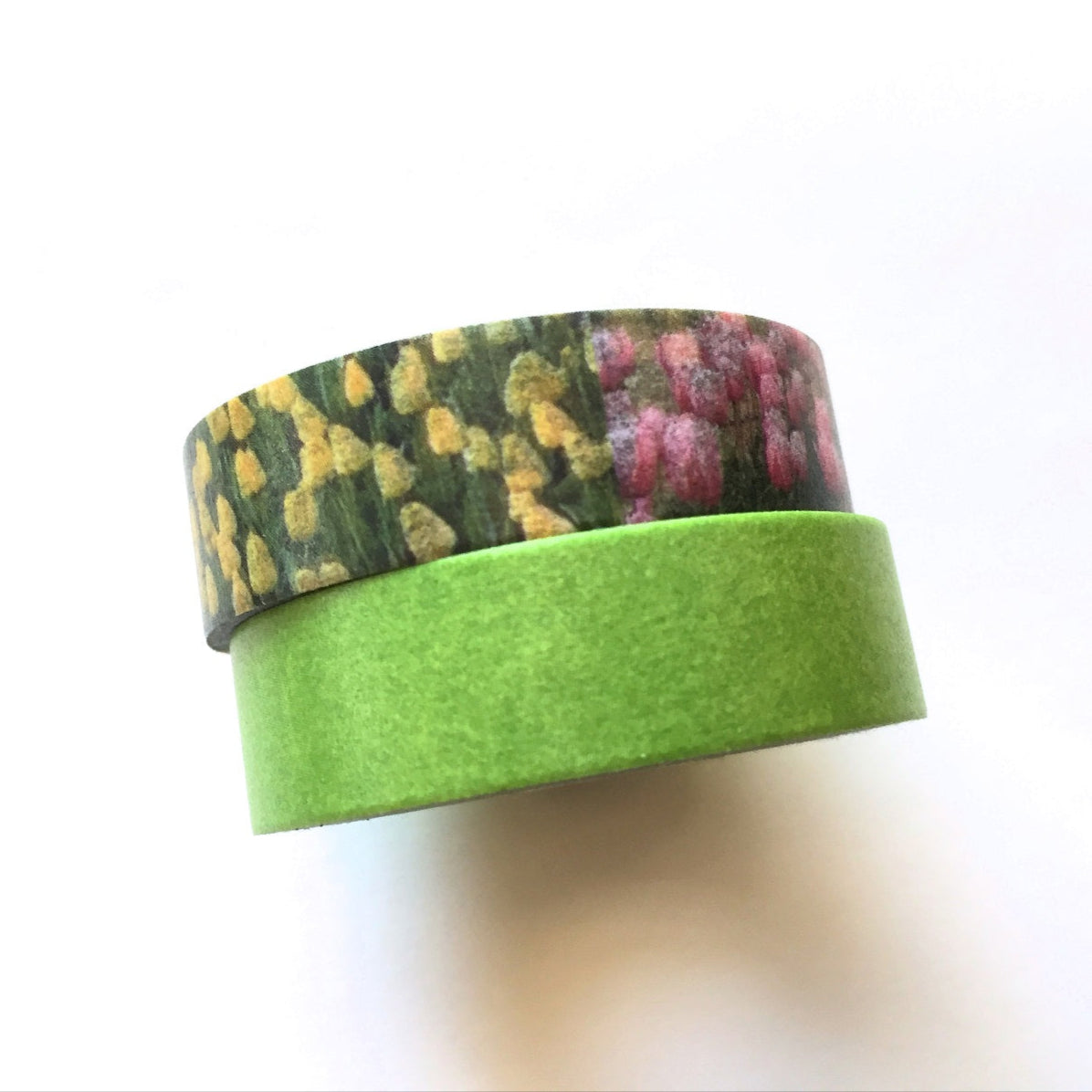 p.palette - Vintage Brown & Lime Green washi tape SAMPLES