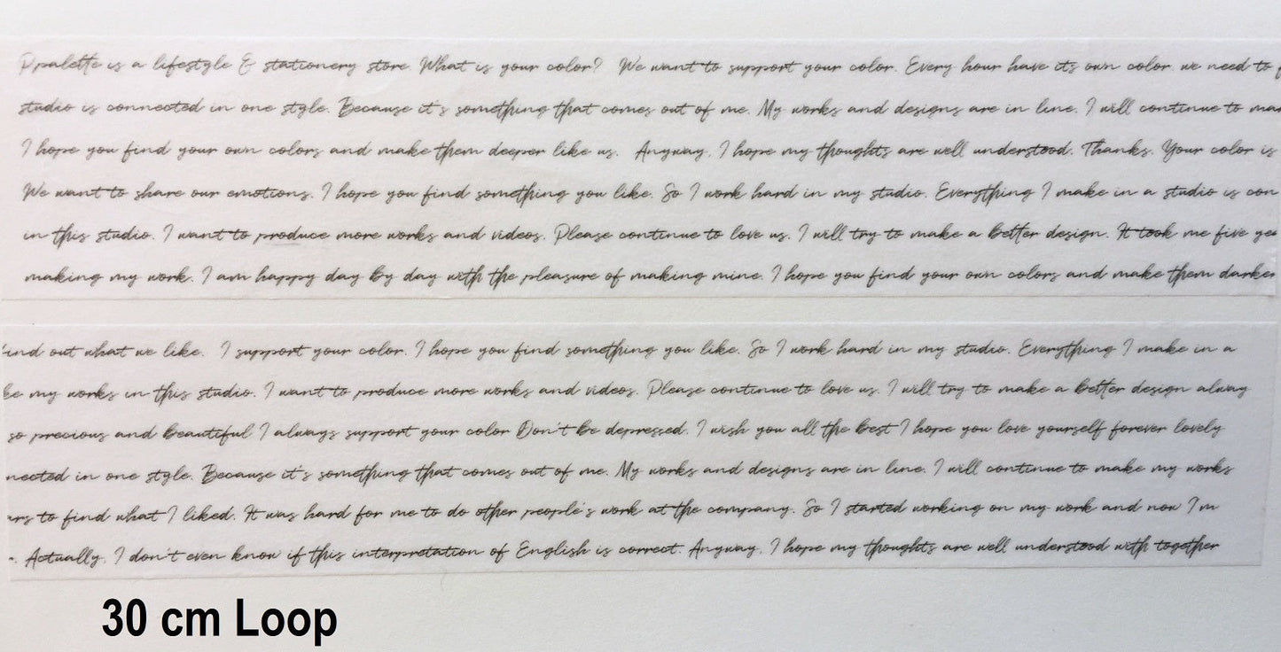 p.palette - Vintage & Pure Letter washi tape SAMPLES