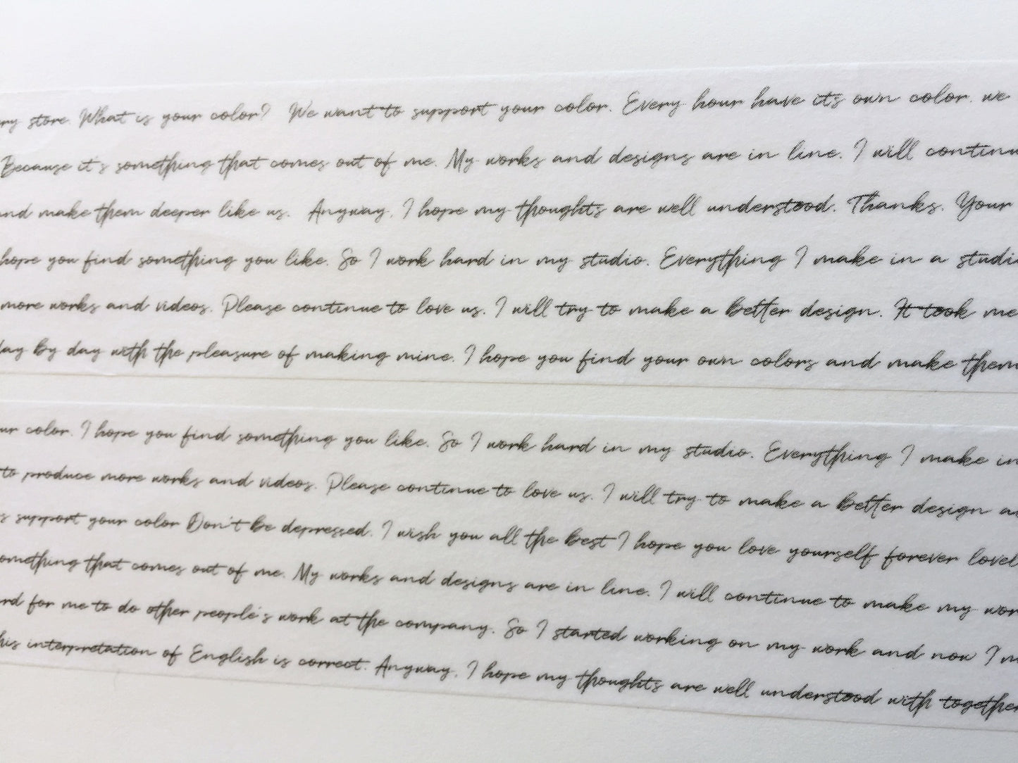 p.palette - Vintage & Pure Letter washi tape SAMPLES