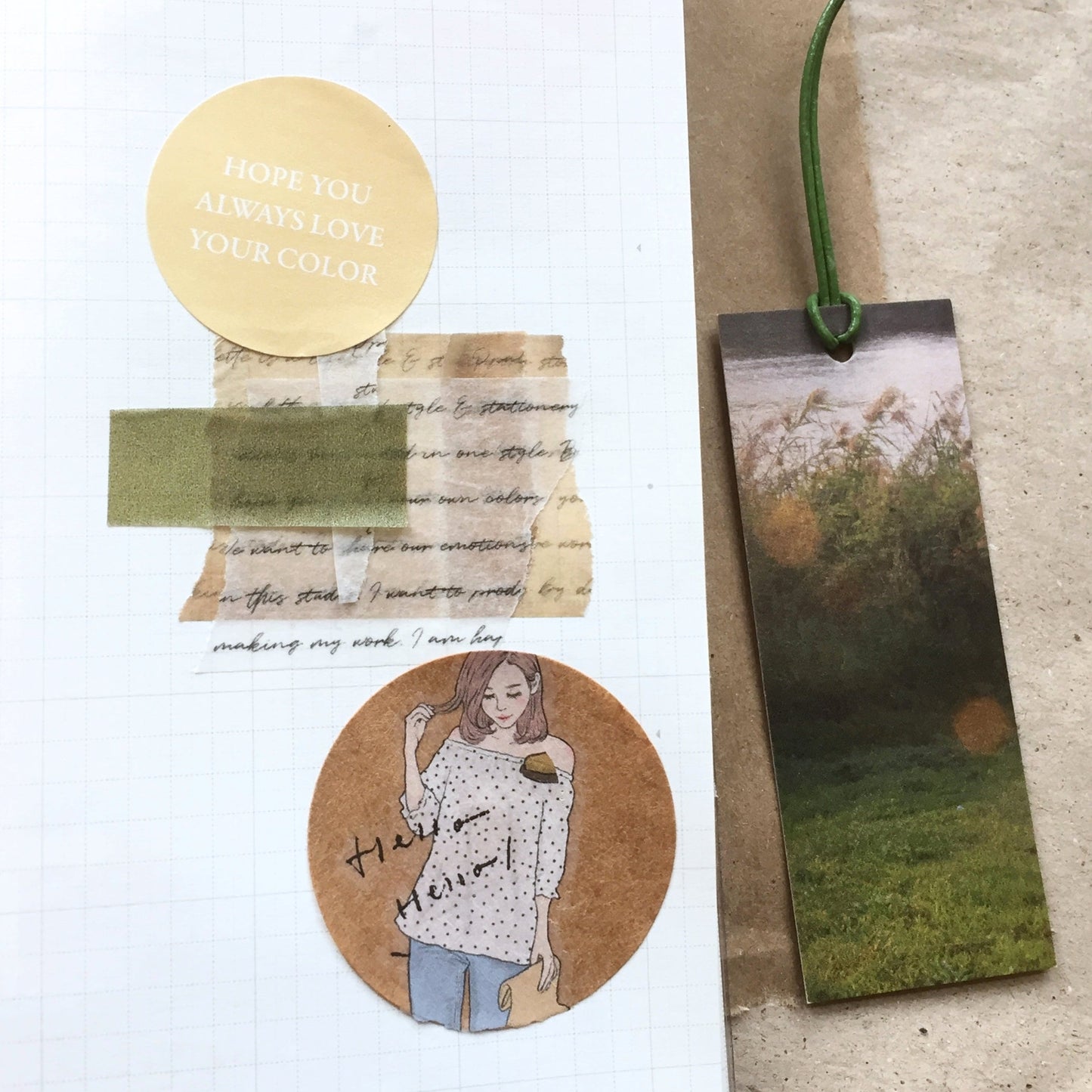 p.palette - Vintage & Pure Letter washi tape SAMPLES