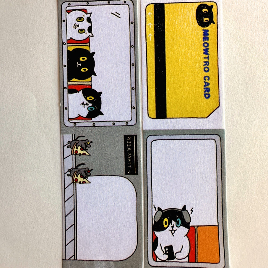 superB studio - Meow York Subway sticky memo tape SAMPLES