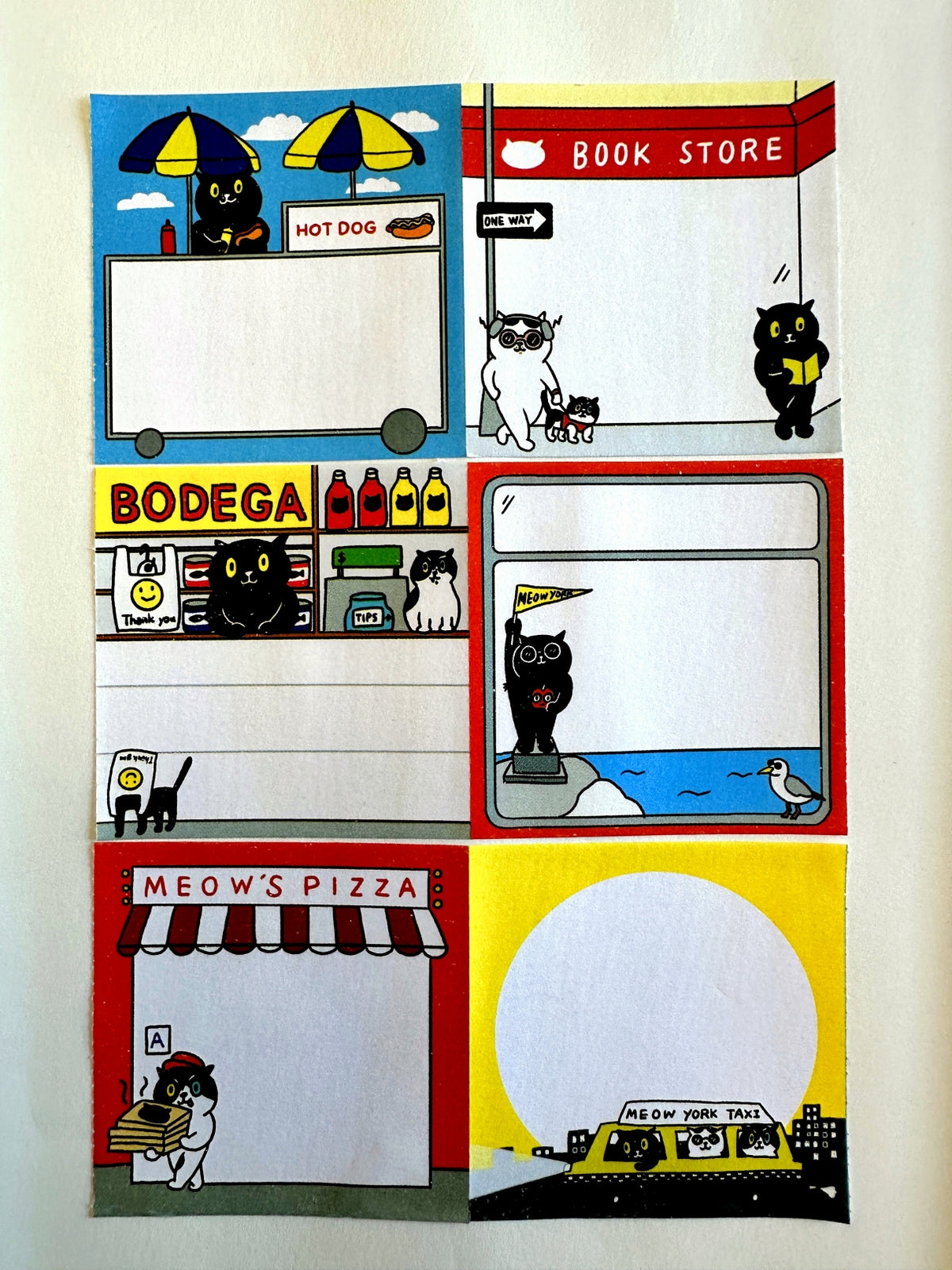 superB studio - Meow York City sticky memo tape SAMPLES
